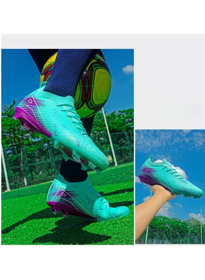 سكت شيكترو أحذية كرة قدم برباط أمامي قابلة للتهوية للرجال والنساء، مناسبة للتدريب على العشب. - Image 2